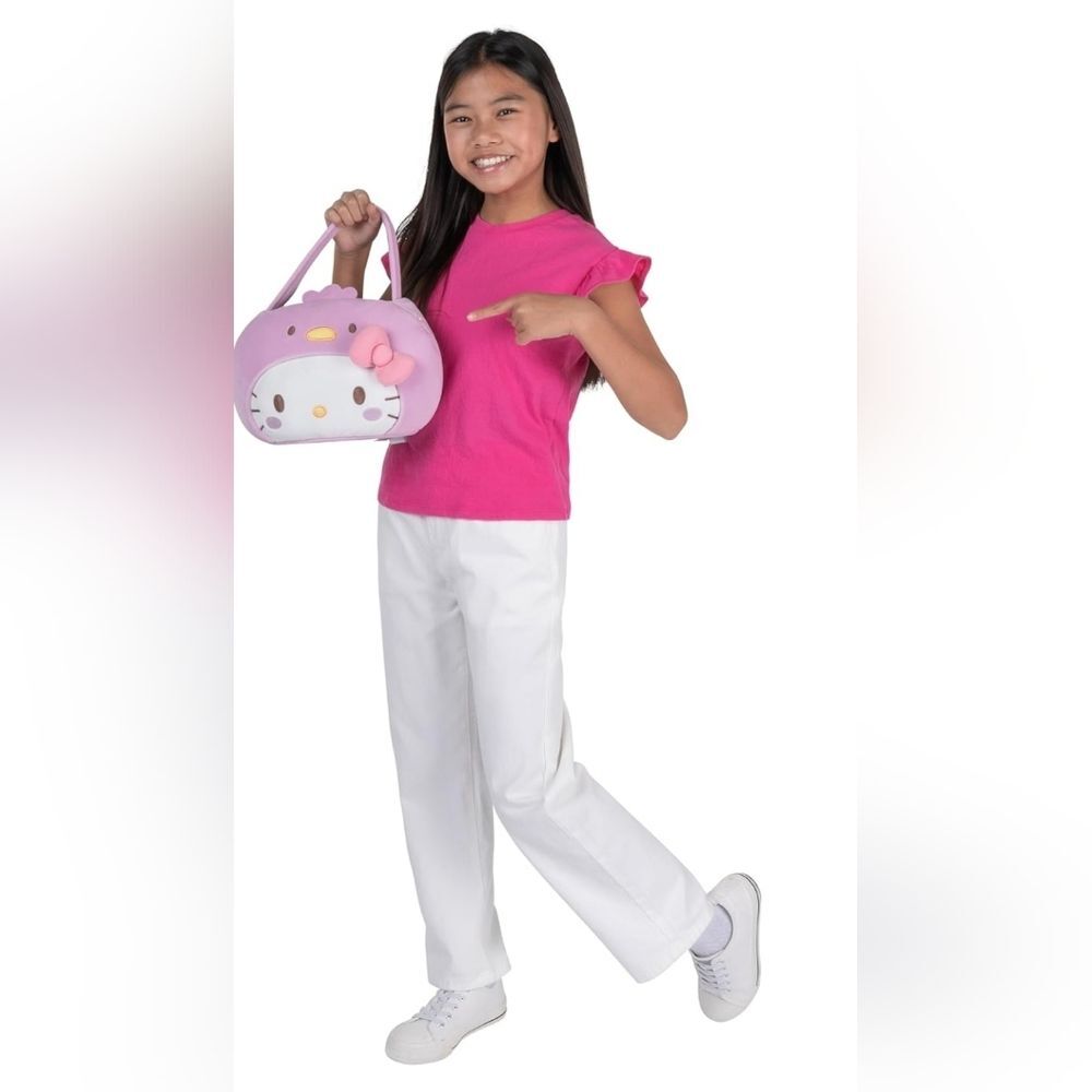 Sanrio Hello Kitty & Friends NWT Pink Plush Easter/Halloween Basket Pail- 15in - Picture 4 of 12